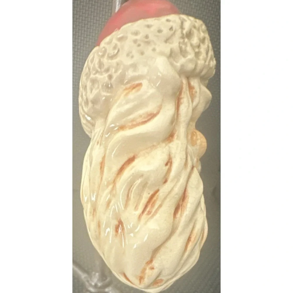Ceramic Santa Claus Head Christmas Ornament Holiday Decor 4
